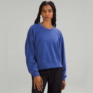 Lululemon Perfectly Oversized Cropped Crew - Softstreme Size 6 psychic colorway